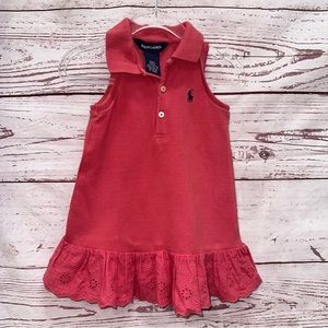 Ralph Lauren Sleeveless Ruffle Layered Polo Dress Size 12 Months